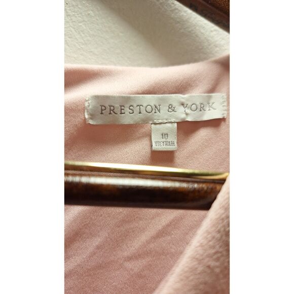 PRESTON & YORK Petal Pink Kayla Wide Leg Jumpsuit Women Size 10 Wedding Career - Picture 3 of 8